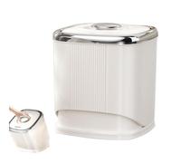 Seau à riz, récipient à riz hermétique - Seau de stockage en poudre avec échelle de temps | Seau distributeur de céréales avec tasse à mesurer, boîte de rangement rotative pour la cuisine ménagère