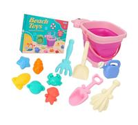 Seau à sable pliable avec jouet de plage et pelle pour enfants activités aquatiques en plein air dessin animé