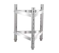 Seau à soupe mobile avec poulies. Support en acier inoxydable pour un transport et un accès faciles. Idéal pour les seaux Ilat. Design durable et léger pour la cuisine en plein air