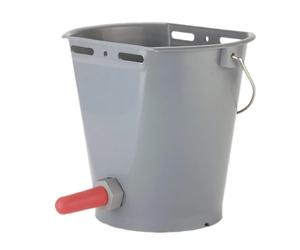 Seau à veau avec clapet+tétine Kerbl (x1) Gris 8 L