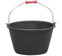 Seau à vendange / veau - 16 L - D : 38 cm - H : 22 cm - poignée bois - grad