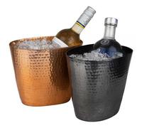 APS 36107 Seau à vin/champagne en aluminium pour 1 bouteille Aspect métal 20,5 x 14 x 17 cm