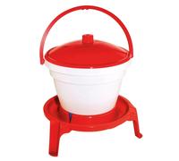 Seau-abreuvoir pour volaille avec pieds Kerbl Rouge 24 L