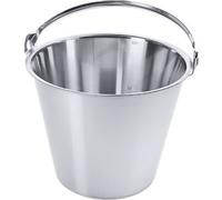 Seau, acier inoxydable, satiné, 7-15 litres au choix, sans cerceau de fond : 10 l Variante : 10 l