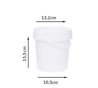 Seau avec Couvercle Plastique Alimentaire - BenBow - 10x 1L - Blanc - Hermétique - Inodore - Vide - Récipient de Stockage