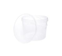Seau avec Couvercle Plastique Alimentaire - BenBow - 1x 10L - Transparent - Hermétique - Inodore - Vide - Récipient de Stockage