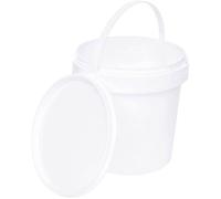 Seau avec Couvercle Plastique Alimentaire - BenBow - 1x 1L - Blanc - Hermétique - Inodore - Vide - Récipient de Stockage