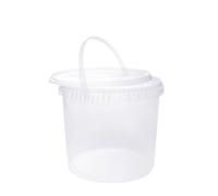Seau avec Couvercle Plastique Alimentaire - BenBow - 1x 3L - Transparent - Hermétique - Inodore - Vide - Récipient de Stockage