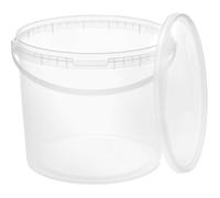 Seau avec Couvercle Plastique Alimentaire - BenBow - 20x 5L - Transparent - Hermétique - Inodore - Vide - Récipient de Stockage
