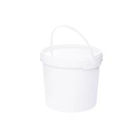 Seau avec Couvercle Plastique Alimentaire - BenBow - 5x 3L - Blanc - Hermétique - Inodore - Vide - Récipient de Stockage