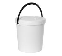 Seau avec couvercle poignée,16 litres, couleur blanc ou gris robuste ergonomique