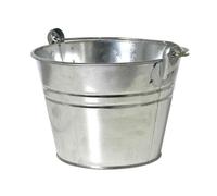 Seau Avec Poignée En Oeillets 4L Argent Pot De Fleurs Plante Jardin Terrasse