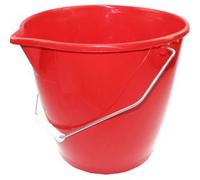 Seau avec un étrier, 12 litres, rouge