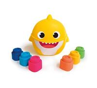 Clementoni - Set de briques souples Soft Clemmy Baby Shark, fabriqué en Italie, 10 mois+ Cranberry