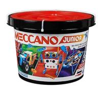 Seau Baril Construction Multi modeles pour meccano Junior 5 Ans - 150 Pieces, 2 Outils - vehicules, Robot - Set Jouet Steam avec Carte Animal