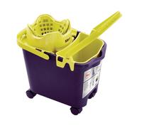 Seau bi-bac essoreur automatique à roulettes