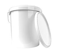 Seau blanc Qualité alimentaire, hermétique et stable 16 l Poignée et couvercle en polypropylène Pour la chimie, les murs, la peinture, les colles