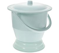 Seau Bleu Pot D'urine Portable, avec Couvercle et Poignée en PP | Usage Adulte et Grossesse, Nettoyage Facile, Usage Multifonction, Longue Durée, Seau de Nuit