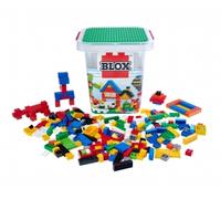 Simba Seau 500 blocs de construction Blox 104114519 – 16 fenêtres, 4 portes, plaque de base