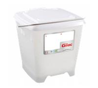 Seau carré 12 L + couvercle étanche - blanc