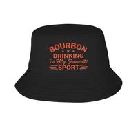 Seau Chapeau Bourbon Drinking is My The Favorite Sport Bucket Hat Protection Solaire Pêcheur Chapeaux Anti-UV Bobscasquettes pour Vacances Randonnée Camping