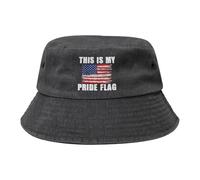 Seau Chapeau Ceci Est Mon Drapeau De Fierté Drapeau Américain Chapeau Bob Pliables Bucket Hat Frais Bobs Casquettes pour Camping Randonnée Shopping