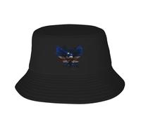 Seau Chapeau Eagle Cabo Verde Flag Bucket Hat Frais Chapeau Bob Pliables Pêcheur Chapeaux pour Pêche Shopping Randonnée