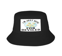 Seau Chapeau I'm Just Here for The Deviled Eggs Chapeau Bob Protection Solaire Bobscasquettes Frais Chapeaux Seau pour Pêche Vacances Camping