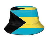 Seau Chapeau,Personnalisé Chapeaux de Visière Drapeau Honorable des Bahamas de Style rétro Imprimé Beach Sun Hat pour Filles Femmes Voyage