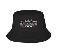 Seau Chapeau The Constitution of The United States Due Process for All Pêcheur Chapeaux Frais Chapeau Bob Anti-UV Bobscasquettes pour Randonnée Pêche Camping