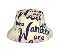 Seau Chapeau Tous Ceux Qui Errent Ne sont Pas Perdus Bucket Hat Respirants Chapeaux Seau Frais Chapeau Bob Pêche pour Randonnée Camping