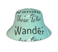 Seau Chapeau Tous Ceux Qui Errent Ne sont Pas Perdus1 Pêcheur Chapeaux Pliables Bobscasquettes Protection Solaire Bucket Hat Pêche pour Randonnée Vacances
