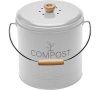 Seau compost rond blanc 8L - Guillouard - Blanc - Métal Blanc G