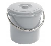 Seau Curver avec couvercle, 12L, gris, 305x295x290 mm
