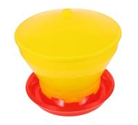 Seau d'alimentation pour poules avec débit automatique pour réduire les interventions manuelles tout en soutenant des routines d'alimentation quotidiennes régulières (jaune)