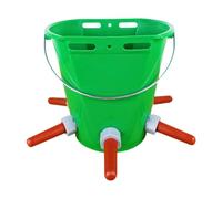 Seau d'alimentation pour Veaux - Pratique, Installation Simple, Grande Capacité Graduée, Matériau, Longue Durée de Vie, Convient à Un, Vert avec 5 Tétons