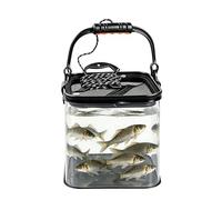 Seau d'appât vivant pour la pêche, avec une corde antidérapante et portable | Seau de pêche vivant | Pour hommes, pêcheurs, pêcheurs, en plein air sur la rive, au banc, au bateau, lacs,