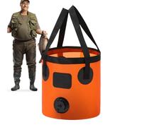 Seau de 10 L | Seau pliable et étanche avec grande capacité, bacs peu encombrants avec sortie, lavabo, conteneur, sac de rangement