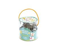 Seau de 16 emporte-pièces acier Nature