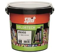 Seau de 200 chevilles bi-matière COLORTECH 8x50 sans vis SPIT 565198