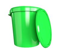 Seau de 30 litres avec couvercle fabriqué en Allemagne - FixedByU - Vert - Polypropylène (PP) - Seau de stockage