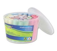 Seau de 36 craies de trottoir couleurs assorties - jouet creatif - jeu plein air multicolore G