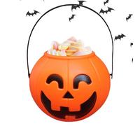 Seau de avec lumière d'Halloween - Seau à bonbons d'Halloween avec lumière LED, sacs de fête de tour, seau de friandises, seau de cadeaux de , sacs de bonbons réutilisables,