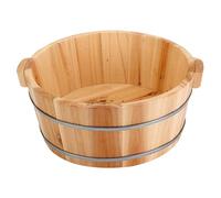 Seau de bain de bas pied en bois avec couvercle, bassin baignoire à pied masseur à pédicure en bois trempage pour soulager le stress pédicure bol du bain bas page pour les pe