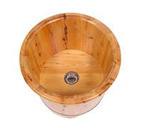 Seau de bain de pieds en bois - Baignoire spa pour adultes - Bassin de pédicure pour les pieds - Seau de relaxation facile à utiliser (taille A et B) - Lucky Star