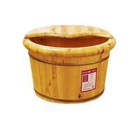 Seau de bain de pieds en bois - Bain à remous pour tremper les pieds - Seau en bois avec couvercle - Seau en bois pour pédicure - Pour adultes