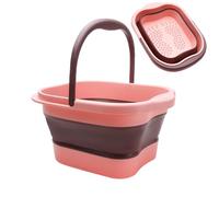 Seau de bain pour les pieds - Bain de pieds pour tremper les pieds | Seau de pédicure de 15 l | Seau de spa pliable et portable - Grand bain de pieds avec poignée - Pour blanchisserie en plein air