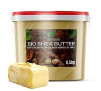 Seau de beurre de karité bio non raffiné de qualité supérieure - 500 g - Pétri à la main - Vegan TOP (500 g)