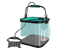 Seau de camping en plein air avec corde 8/13L pliable seau de pêche portable réservoir d'eau facile à transporter pliable résistant à la pêche accessoires d'extérieur