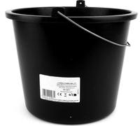 Seau de chantier 20L Seau de jardin PVC Seau à mortier Seau à eau Seau à mortier Seau de maçon Seau à plâtre noir